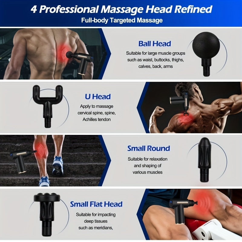 Pistolet de massage mini portable avec étui de rangement