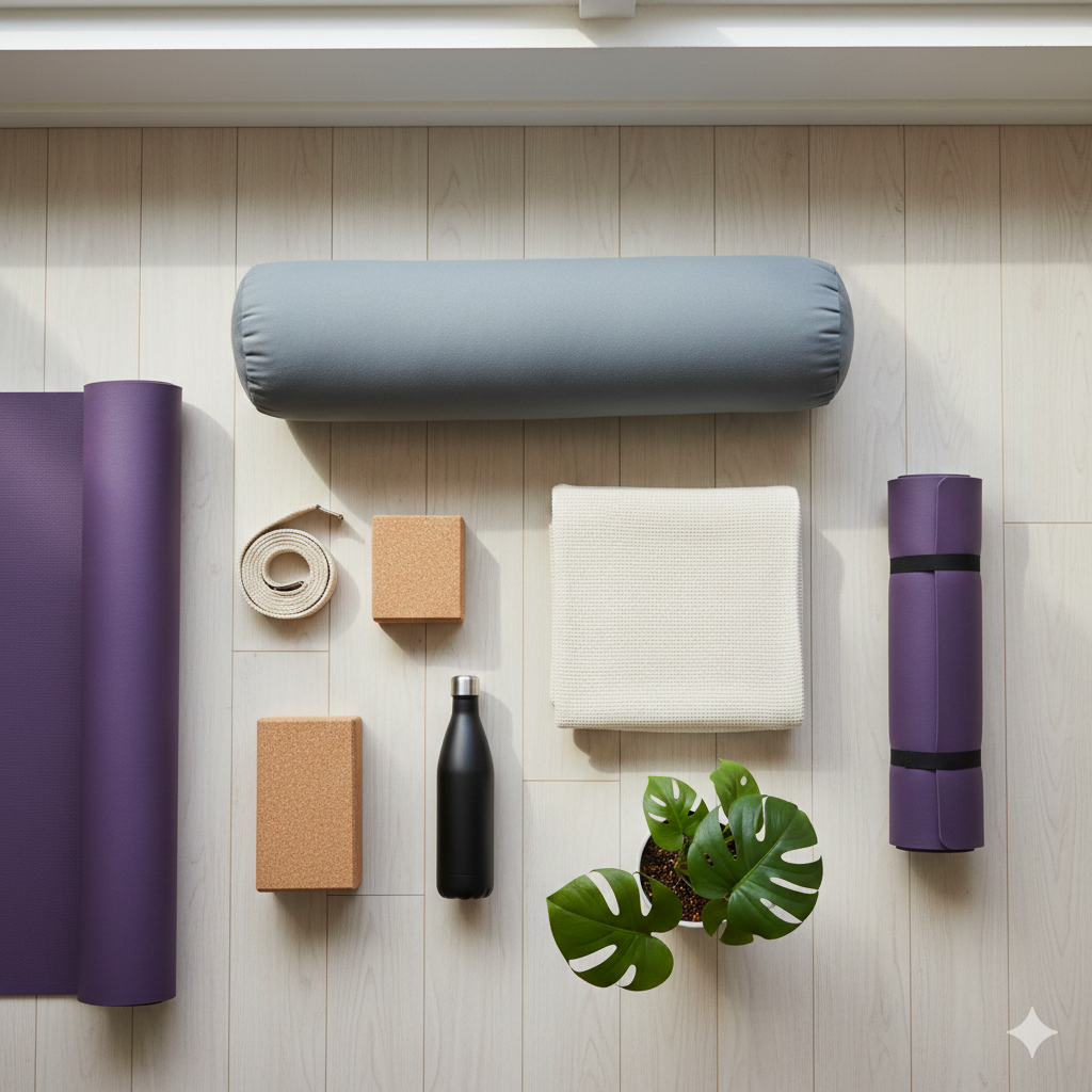 Équipement essentiel pour pratiquer le yoga : tapis, blocs, sangle et accessoires recommandés