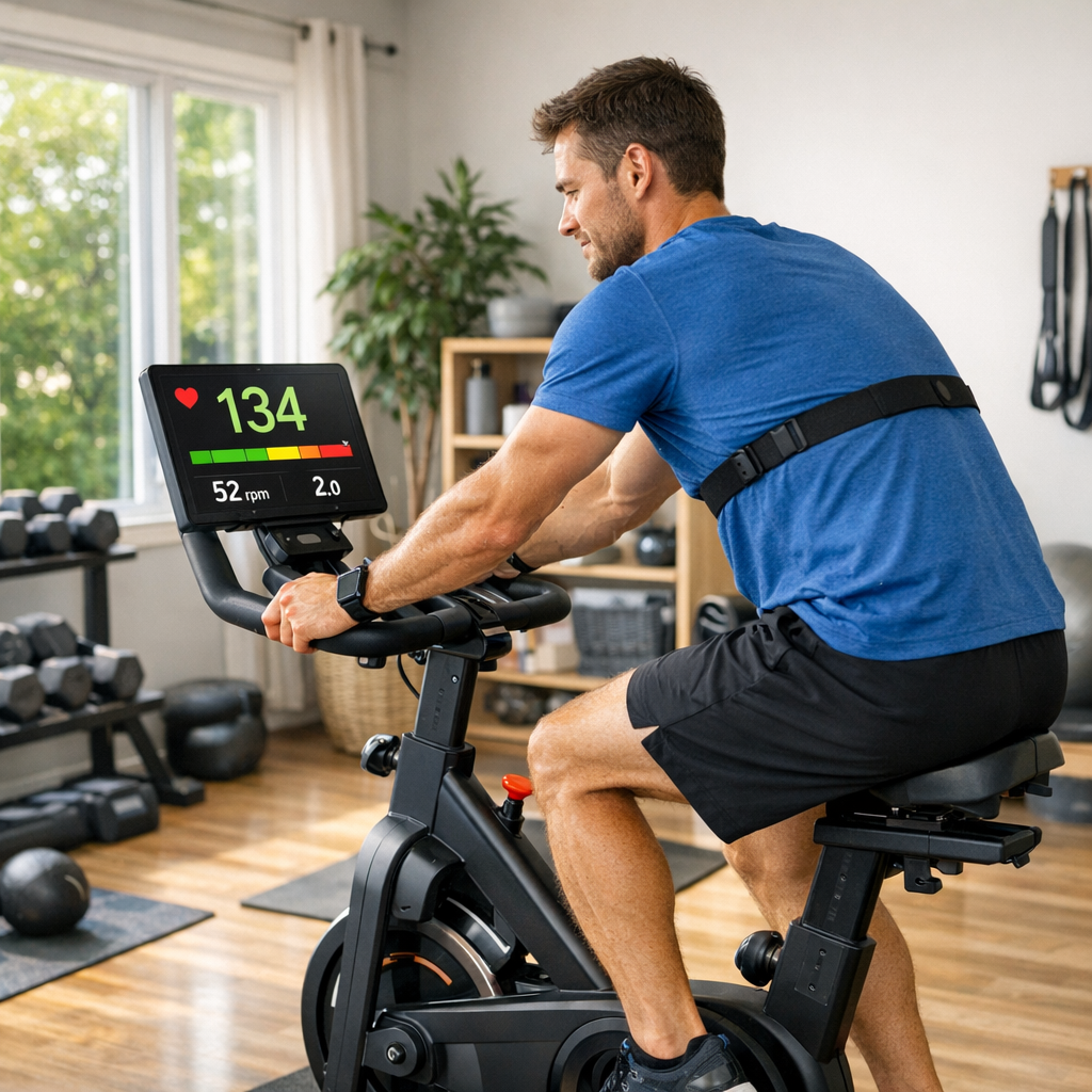 Cardio zone 2 endurance vélo appartement fréquence cardiaque