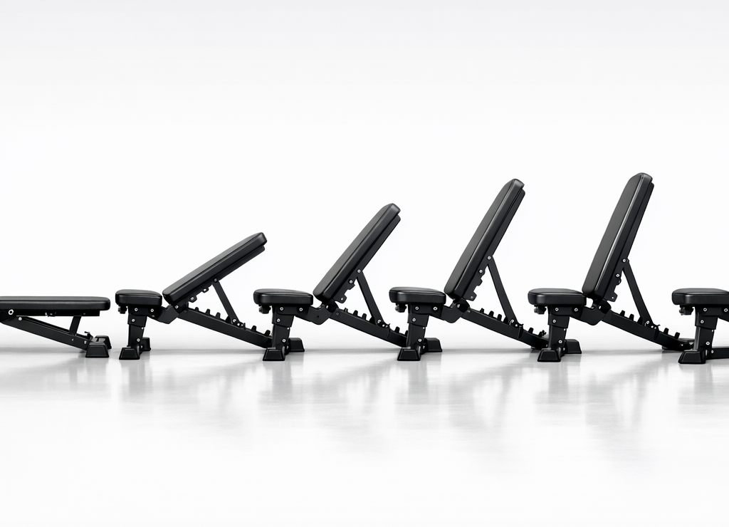 Banc musculation réglable positions incliné plat décliné